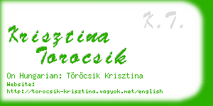 krisztina torocsik business card